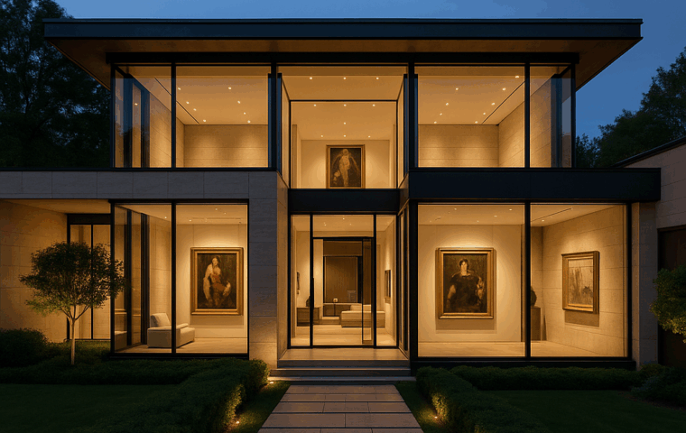 Дом уровня галереи: защита от вибраций, температурный режим и свет для демонстрации живописи, фотографии, вина и часов